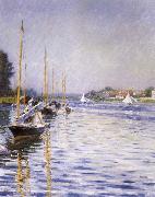 Gustave Caillebotte Boats on the Seine at Argenteruill oil